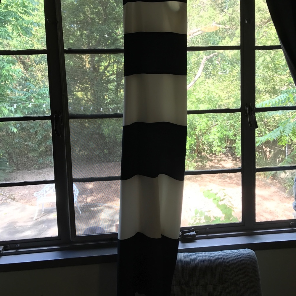 Blue & White Striped Maxi Dress - Picture 8 of 8